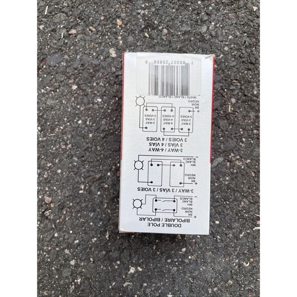 Legrand TM874 SW Pass & Seymour Decor Switch 4W 15A 120/277V White - Quantity 1 - Picture 3 of 4